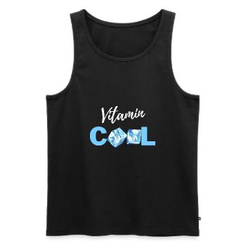Vitamins COOL - Men's Premium Organic Tank Top - black - Front - Michal (187cm)