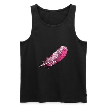 Feather - Men's Premium Organic Tank Top - black - Front - AI Model Male 178 light (178cm)