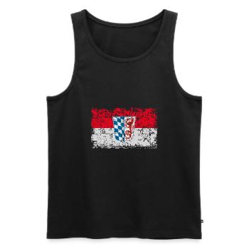 Niederbayern - Männer Premium Bio Tank Top - Schwarz - Vorne - Michal (187cm)