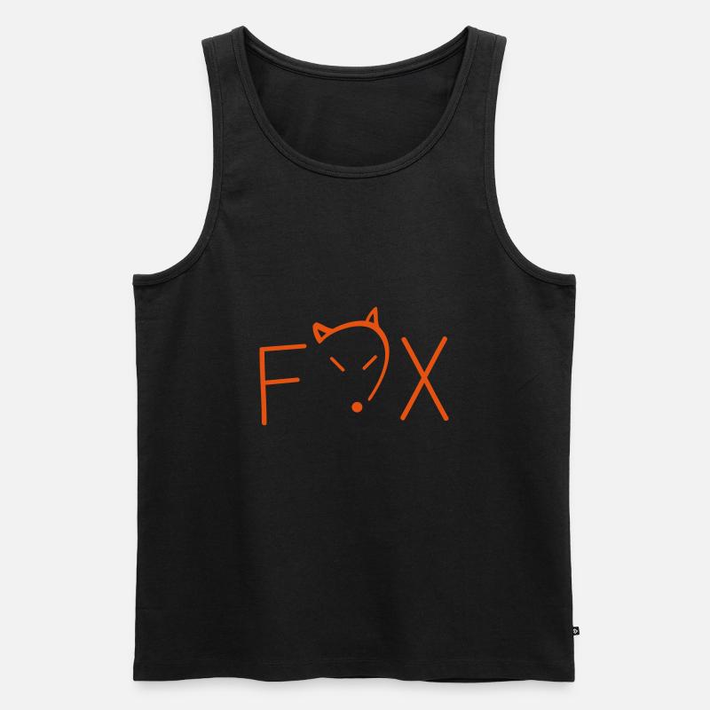 Der Fuchs - Männer Premium Bio Tank Top - Schwarz