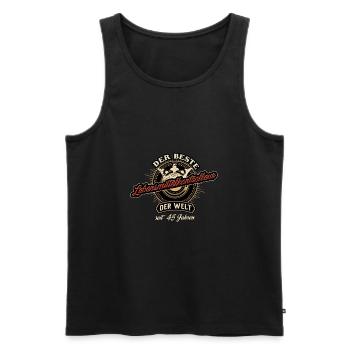 Der Beste Lebensmittelkontrolleur der Welt seit 45 - Männer Premium Bio Tank Top - Schwarz - Vorne - Michal (187cm)