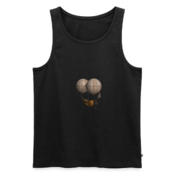 airship - Men's Premium Organic Tank Top - black - Front - AI Model Male 178 light (178cm)