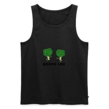 BROCO LEE - Männer Premium Bio Tank Top - Schwarz - Vorne - AI Model Male 178 light (178cm)