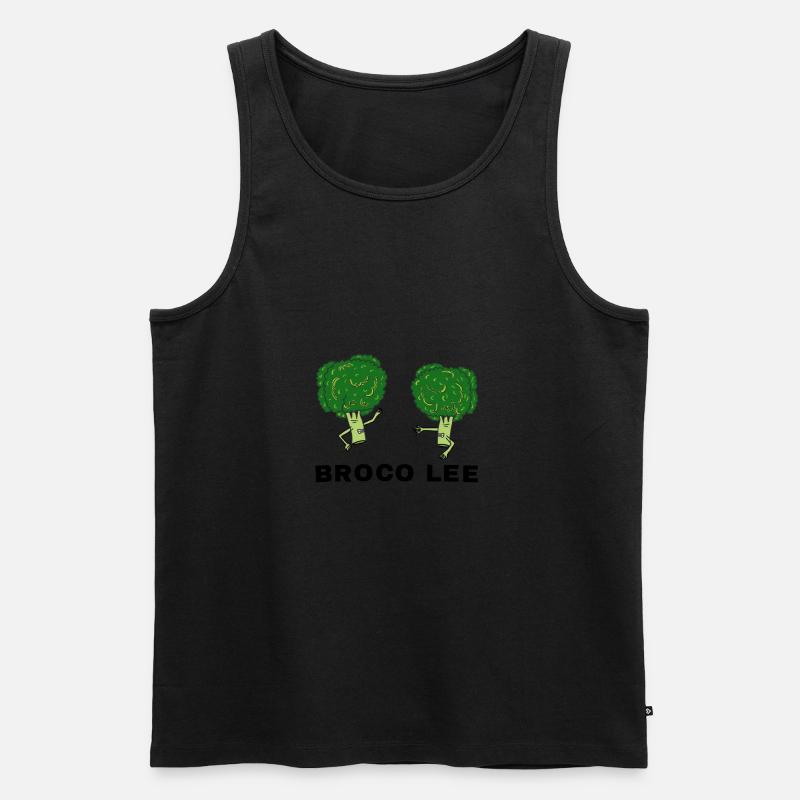 BROCO LEE - Männer Premium Bio Tank Top - Schwarz