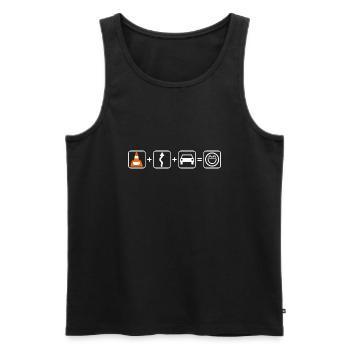 Slalom Motorsport Pylone Car - Men's Premium Organic Tank Top - black - Front - AI Model Male 178 light (178cm)