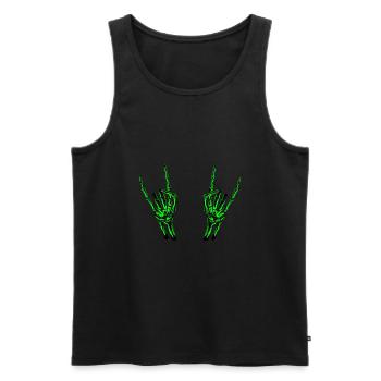 Skeleton Rock Hands - Men's Premium Organic Tank Top - black - Front - AI Model Male 178 light (178cm)