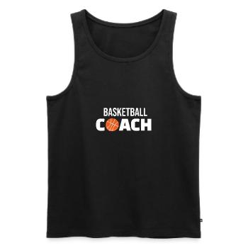 Basketball Coach Coaches Club - Men's Premium Organic Tank Top - black - Front - AI Model Male 178 light (178cm)