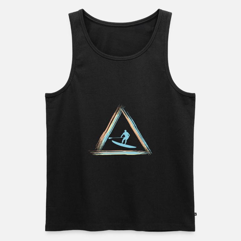Stand Up Paddle - Männer Premium Bio Tank Top - Schwarz