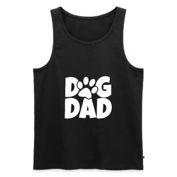 Dog Dad Dog Dad Dog Paw Gift - Men's Premium Organic Tank Top - black - Front - Michal (187cm)