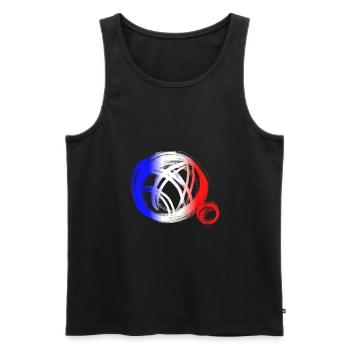 Boule - Men's Premium Organic Tank Top - black - Front - AI Model Male 178 light (178cm)