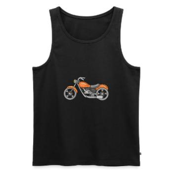 Motorrad - Männer Premium Bio Tank Top - Schwarz - Vorne - AI Model Male 178 light (178cm)