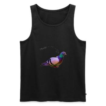 Taube - Männer Premium Bio Tank Top - Schwarz - Vorne - Michal (187cm)
