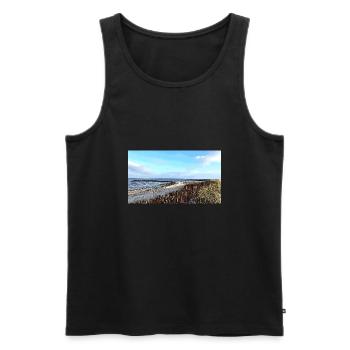 North Sea - Men's Premium Organic Tank Top - black - Front - Michal (187cm)