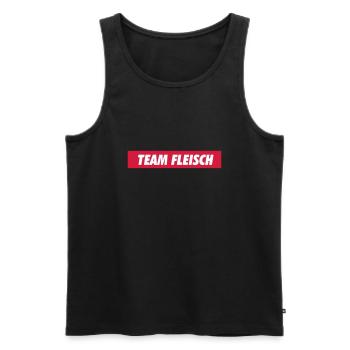 team fleisch - Männer Premium Bio Tank Top - Schwarz - Vorne - Michal (187cm)