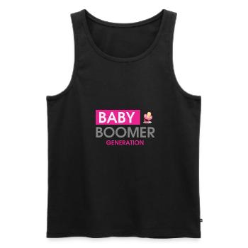 Baby Boomer Generation - Men's Premium Organic Tank Top - black - Front - Michal (187cm)