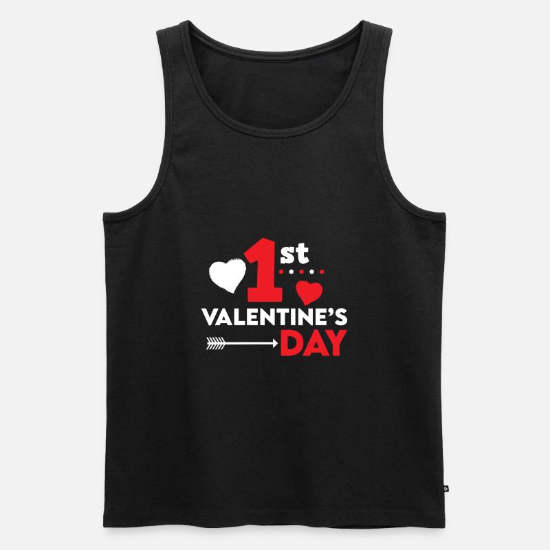 Saint Valentin 1ère Saint Valentin - Débardeur bio Premium Homme - noir