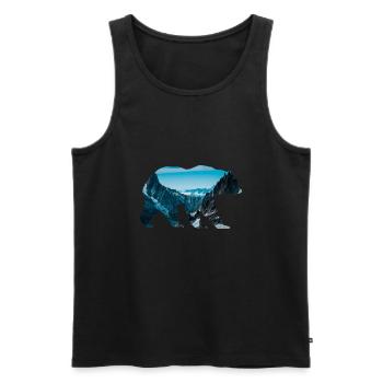 Ours Alaska - Débardeur bio Premium Homme - noir - Devant - AI Model Male 178 light (178cm)