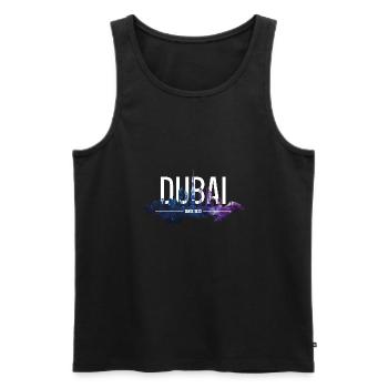 DUBAI SKYLINE KHALIFA - Männer Premium Bio Tank Top - Schwarz - Vorne - AI Model Male 178 light (178cm)
