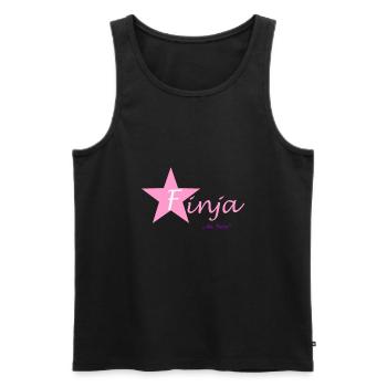 Finja - Männer Premium Bio Tank Top - Schwarz - Vorne - AI Model Male 178 light (178cm)