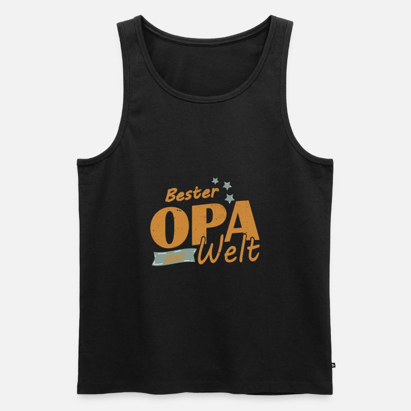 Bester OPA - Männer Premium Bio Tank Top - Schwarz