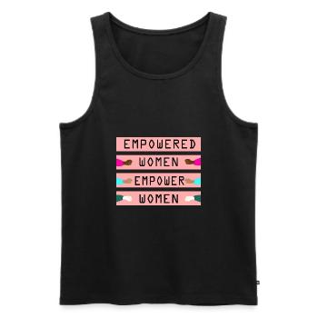 empowered women empower women - Débardeur bio Premium Homme - noir - Devant - AI Model Male 178 light (178cm)