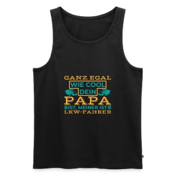 Papa LKW-fahrer Geschenk Disponenten - Männer Premium Bio Tank Top - Schwarz - Vorne - AI Model Male 178 light (178cm)