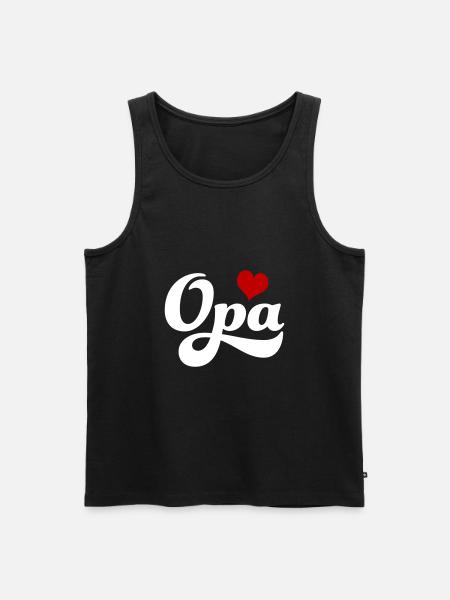 Opa - Männer Premium Bio Tank Top - Schwarz