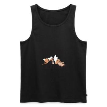Offizielles Schlafshirt Beagle Langschläfer - Männer Premium Bio Tank Top - Schwarz - Vorne - AI Model Male 178 light (178cm)