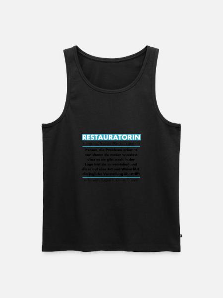 Restauratorin - Männer Premium Bio Tank Top - Schwarz