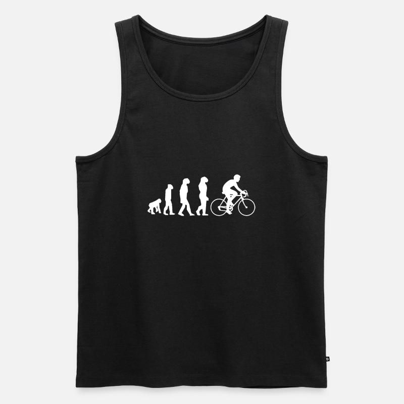 cycling evolution - Men's Premium Organic Tank Top - black