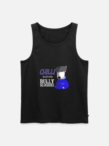 Bull Terrier Chill parody - Men's Premium Organic Tank Top - black