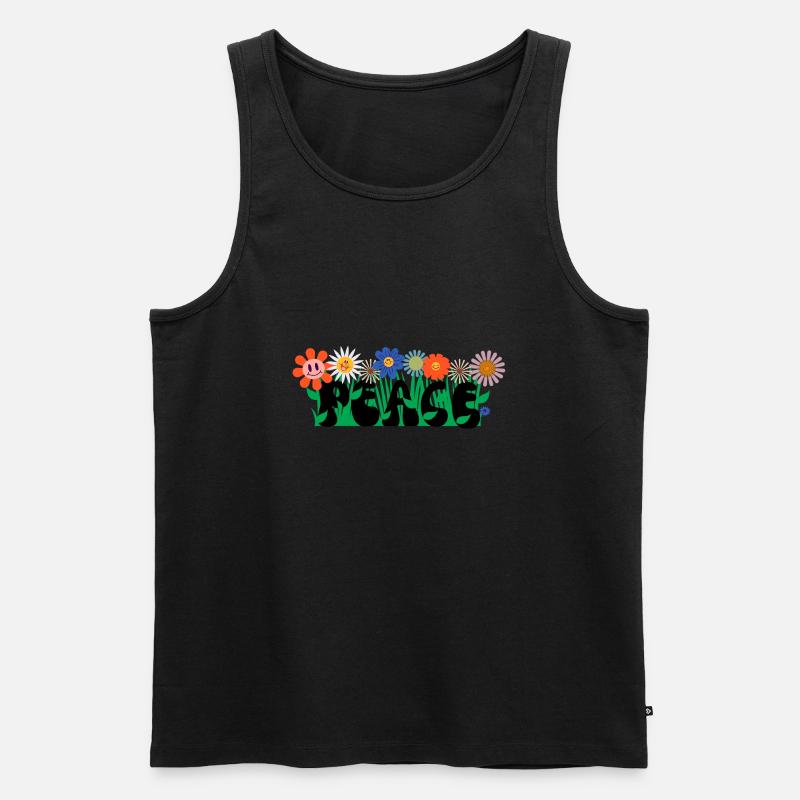 FRIEDE - Männer Premium Bio Tank Top - Schwarz