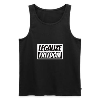 LEGALIZE FREEDOM - Männer Premium Bio Tank Top - Schwarz - Vorne - AI Model Male 178 light (178cm)