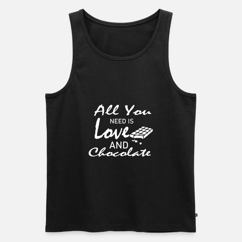 schokolade chocolate - Männer Premium Bio Tank Top - Schwarz