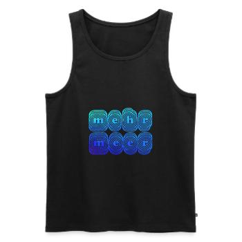 Mehr Meer - Sonne - See - Moin - Strand - Meerweh - Männer Premium Bio Tank Top - Schwarz - Vorne - Michal (187cm)