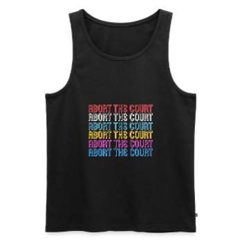 Abort the Court - Men's Premium Organic Tank Top - black - Front - Michal (187cm)