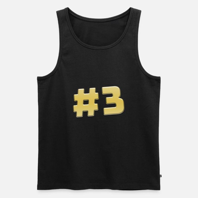 dritter - Männer Premium Bio Tank Top - Schwarz