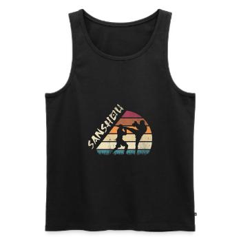Chinese Martial Arts Chinese Boxing Sanshou - Männer Premium Bio Tank Top - Schwarz - Vorne - AI Model Male 178 light (178cm)