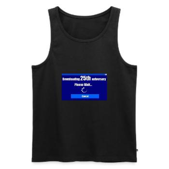 Download 25-jähriges Jubiläum - Männer Premium Bio Tank Top - Schwarz - Vorne - AI Model Male 178 light (178cm)