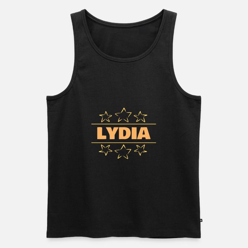 Lydia - Männer Premium Bio Tank Top - Schwarz