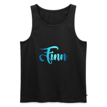 Finn - Männer Premium Bio Tank Top - Schwarz - Vorne - AI Model Male 178 light (178cm)