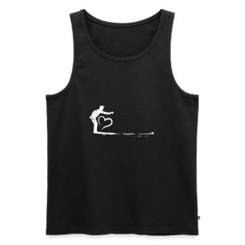 J'aime la pétanque - Débardeur bio Premium Homme - noir - Devant - Michal (187cm)