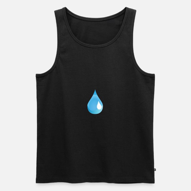 Tear Drop - Männer Premium Bio Tank Top - Schwarz