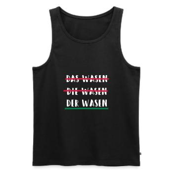 das die oder der Cannstatter Wasen Geschenk - Männer Premium Bio Tank Top - Schwarz - Vorne - Michal (187cm)