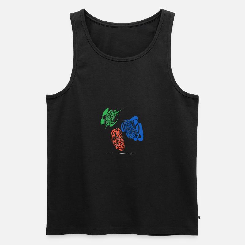 Abstract design Nacho dips - Männer Premium Bio Tank Top - Schwarz