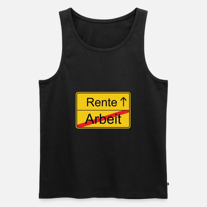 endlich RENTE - Männer Premium Bio Tank Top - Schwarz