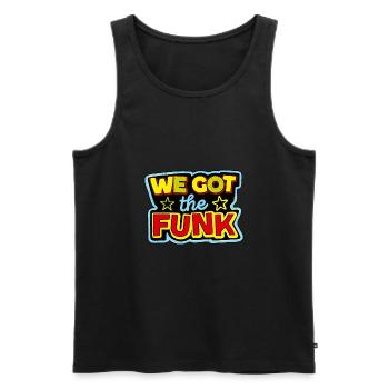 funk - Männer Premium Bio Tank Top - Schwarz - Vorne - AI Model Male 178 light (178cm)