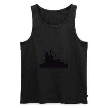 Cathédrale de Cologne - Débardeur bio Premium Homme - noir - Devant - AI Model Male 178 light (178cm)