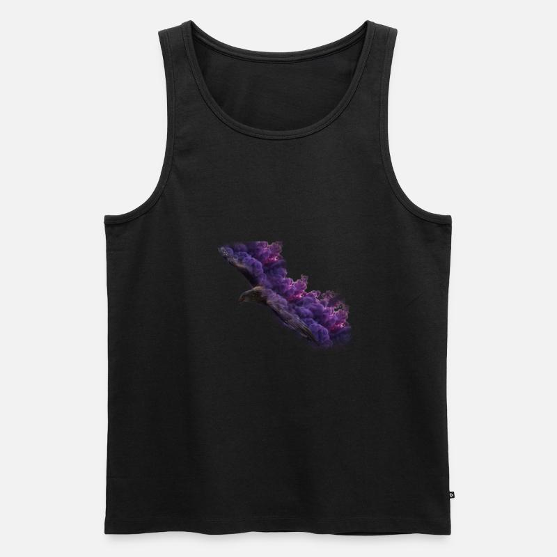Adler mit Rauch - Männer Premium Bio Tank Top - Schwarz