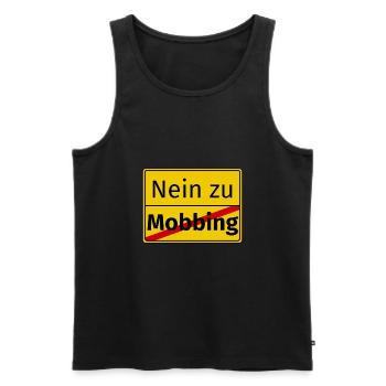 Nein zu Mobbing Ärgern Mobben Geschenk Stop - Männer Premium Bio Tank Top - Schwarz - Vorne - AI Model Male 178 light (178cm)